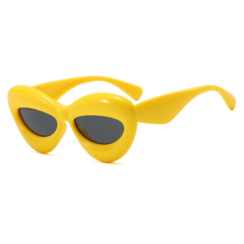 Wholesale PC Elliptical Geometry Butterfly Cat Eye Sunglasses